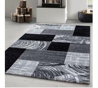 Carpetsale24 Tapis à Poils Ras, Couleur Noir, Conception Abstraite à Carreaux, 112919, Tapis Rectangle, Tapis Salon-Salle à Manger ou Chambre, 240x340cm