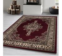Carpetsale24 Tapis oriental 300x400 cm rouge, grand tapis de salon à charme ethnique, solution d'entretien facile pour espaces ouverts, galerie ou loft