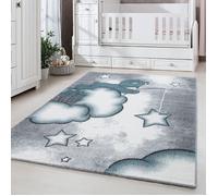 Tapis pour Enfants Bleu à Conception d'Ours 16109, Coureur pour Chambre d'Enfant et Bébé, 80 x 150 cm