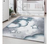 Carpetsale24 Tapis pour enfant - Motif ours - Bleu - 120 x 170 cm - Tapis de jeu rectangulaire pour garçon - Doux pour la peau et conçu avec amour