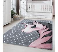 Carpetsale24 Tapis pour Enfants, Couleur Rose, Conception de Licorne, 16113, Tapis Coureur, Tapis Chambre d'enfant Chambre bébé, 80 x 150 cm