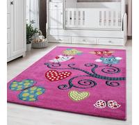 Carpetsale24 Tapis pour Enfants, Couleur Violette, Conception de Hibou, 111319, Tapis Rectangle, Tapis Chambre d'enfant Chambre bébé, 140 x 200 cm