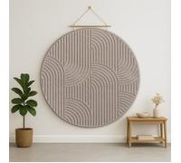 Carpetsale24 Tapis Rond 160 cm Beige Design Bohème Bouclé Style Scandinave Moderne Grand Tapis pour Salon Salle à Manger Chambre