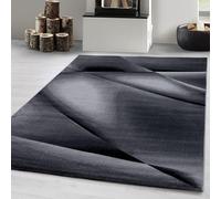 Carpetsale24 tapis Salon Moderne Abstrait Noir-2 160x230 cm - Tapis à Poils Courts, Poil Ras, Doux et Moelleux - Cuisine Salle de Sejour