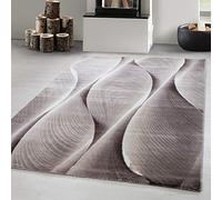 Carpetsale24 tapis Salon Moderne et Chambre Brun-3 120 x 170 cm - Conception Abstraite Doux et Moelleux - Tapis Cuisine Moquette Salle de Sejour