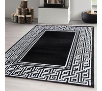 Carpetsale24 tapis Salon Moderne et Chambre Noir-7 120 x 170 cm - Conception de Méandre Doux et Moelleux - Tapis Cuisine Moquette Salle de Sejour