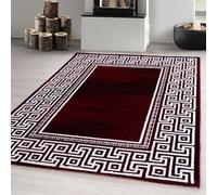 Carpetsale24 tapis Salon Moderne et Chambre Rouge-1 120 x 170 cm - Conception de Méandre Doux et Moelleux - Tapis Cuisine Moquette Salle de Sejour