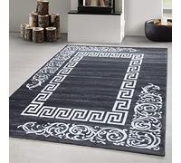 Carpetsale24 tapis Salon Moderne Gris 200x300 - Conception de Méandre Doux et Moelleux - Tapis Cuisine Moquette Salle de Sejour