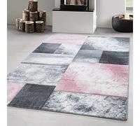 Carpetsale24 tapis Salon Moderne Rose-2 200x300 - Conception Carrée Douce et Moelleuse - Tapis Cuisine Moquette Salle de Sejour