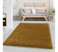 Carpetsale24 Tapis Salon Moderne Tapis Chambre Adulte Couleur Or 80 x 250 cm - Tapis Shaggy Poil Long Salle de Séjour Concevoir Unicolore Tapis Doux et Moelleux - Tapis Cuisine Moquette Coureur