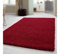 Carpetsale24 Tapis Salon Moderne Tapis Chambre Adulte Rouge 120 x 170 cm - Tapis Shaggy Poil Long Salle de Séjour Concevoir Unicolore Tapis Doux et Moelleux - Tapis Cuisine Moquette Salon