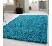 Carpetsale24 Tapis Salon Moderne Tapis Chambre Adulte Turquoise 100 x 200 cm - Tapis Shaggy Poil Long Salle de Séjour Concevoir Unicolore Tapis Doux et Moelleux - Tapis Cuisine Moquette Coureur