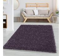 Carpetsale24 Tapis Salon Moderne Tapis Chambre Adulte Violet-2 140 x 200 cm - Tapis Shaggy Poil Long Salle de Séjour Concevoir Unicolore Tapis Doux et Moelleux - Tapis Cuisine Moquette Salon