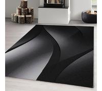 Carpetsale24 Tapis Salon Moderne Tapis Chambre Noir-6 140 x 200 cm - Tapis à Poils Courts, a Poil Ras, Conception Abstrait Doux et Moelleux - Tapis Cuisine Moquette Salle de Sejour