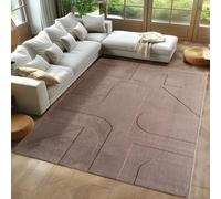 Carpetsale24 Tapis scandinave, Design Boho, Beige uni 160x230 cm, Tapis décoratif Facile d'entretien & Doux, Tapis Lavable Effet 3D, Grand Tapis pour Salon & Chambre à Coucher