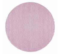 Carpetsale24 Tapis shaggy, Lufi cm x 00I, couleur unie, poils longs, rectangulaire, dimensions : 160 cm x 160 cm, rond, couleur : rose
