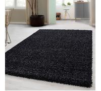 Carpetsale24 Uni Tapis de Salon Shaggy Uni Tapis Anthracite 80x150 cm Chambre Tapis Poil Long Moelleux et Doux