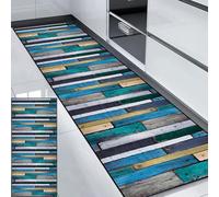 Carpette pour Couloir et Salon 66 x 160 cm Durable - Long - Antidérapant Lavable Style Vintage Absorbant Tapis Salle de Bain pour Cuisine Couloir Passage Chambre, A