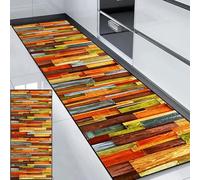 Carpette pour Couloir et Salon 66 x 280 cm Durable - Long - Antidérapant Lavable Style Vintage Absorbant Tapis Salle de Bain pour Cuisine Couloir Passage Chambre, D