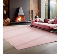 Carpettex Moderne Tapis Salon Tapis Chambre Rose 120 x 170 cm - Tapis à Poils Courts, a Poil Ras, Unicolor - Monochrome Doux et Moelleux - Tapis Cuisine Moquette Salle de Sejour