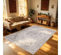 Carpettex Tapis 120x170 cm Beige Vintage Oriental Lavable Antidérapant