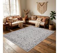 Carpettex Tapis 120x170 cm Crème Vintage Oriental Lavable Antidérapant