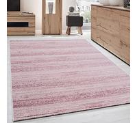 Carpettex Tapis 140x200 cm Rose Uni Poils Courts Doux