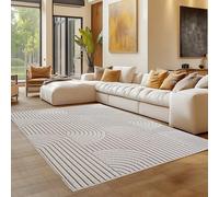 Carpettex Tapis 160x230 cm Crème Design Bohème Bouclé Boucles Style Scandinave Moderne Doux Résistant Facile à Nettoyer pour Salon Coin Canapé Salle à Manger Chambre