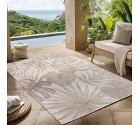 Carpettex Tapis 200x290 cm Beige Extérieur Feuilles de Palmier