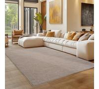 Carpettex Tapis 200x290 cm Beige Uni Bouclé Boucles Style Scandinave Moderne Doux Résistant Facile à Nettoyer Grand Tapis pour Salon Salle à Manger Chambre
