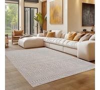 Carpettex Tapis 200x290 cm Crème Design Vintage Bou oucles Style Scandinave Moderne Doux Résistant Facile à Nettoyer Grand Tapis pour Salon Salle à Manger Chambre
