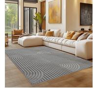Carpettex Tapis 200x290 cm Gris Design Bohème Scandinave Doux Résistant Facile à Nettoyer Grand Tapis Salon Chambre.