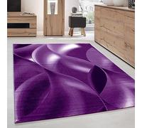 Carpettex Tapis 240x340 cm Lilas Vagues Abstraites Poils Courts Doux