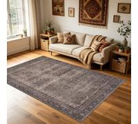 Carpettex Tapis 280x370 cm Marron Vintage Oriental Lavable Antidérapant