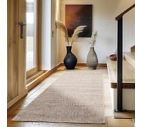 Carpettex Tapis 80x150 cm Beige Poils Courts Bouclettes Uni