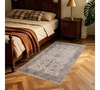 Carpettex Tapis 80x150 cm Beige Vintage Oriental Lavable Antidérapant