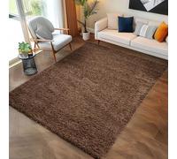 Carpettex Tapis 80x150 cm Marron Shaggy Poils Longs Doux Uni