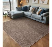 Carpettex Tapis à Poil Court en Tissu Plat, Tapis à Boucle mélangée, Facile à Entretenir, adapté pour Le Salon et la Chambre à Coucher, Couleur: Marron, Taille: 200 x 290 cm