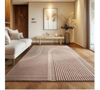 Carpettex Tapis Boho scandinave uni Beige 200x290 cm, Tapis décoratif Doux et Facile d'entretien avec Effet 3D, Grand Tapis Lavable pour Le Salon et la Chambre à Coucher