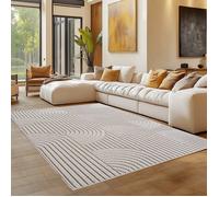 Carpettex Tapis Couloir 60x110 cm Crème Design Bohème Scandinave Doux Résistant Facile à Nettoyer Tapis Entrée Chambre.