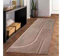 Carpettex Tapis Couloir 80x150 cm Beige Scandi Boho Effet 3D Lavable