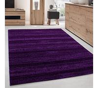 Carpettex Tapis Couloir 80x300 cm Lilas Uni Poils Courts Doux
