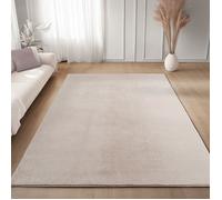 Carpettex Tapis Crème 160x220 cm Lavable Tapis à Poils Courts, Doucement Antidérapant pour Chambre, Salon