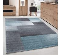 Carpettex Tapis de Salon Chambre à Coucher Salle à Manger à Poil Court avec Un Design Moderne et Un Aspect mélangé, Couleur: Bleu, Taille: 160 x 230 cm