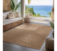 Carpettex Tapis d'Extérieur Résistant aux Intempéries 120 x 170 cm Beige - intérieur Résistant aux UV, Imperméable, Robuste et Naturel en Jute - Idéal pour Balcon, Terrasse, Cuisine, Jardin, et Salon