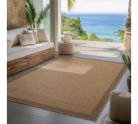 Carpettex Tapis d'Extérieur Résistant aux Intempéries 160x230 cm Beige - intérieur Résistant aux UV, Imperméable, Robuste et Naturel en Jute - Idéal pour Balcon, Terrasse, Cuisine, Jardin, et Salon