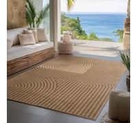 Carpettex Tapis d'Extérieur Résistant aux Intempéries 240 x 340 cm Beige - intérieur Résistant aux UV, Imperméable, Robuste et Naturel en Jute - Idéal pour Balcon, Terrasse, Cuisine, Jardin, et Salon