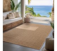Carpettex Tapis d'Extérieur Résistant aux Intempéries 80 x 150 cm Beige - intérieur Résistant aux UV, Imperméable, Robuste et Naturel en Jute - Idéal pour Balcon, Terrasse, Cuisine, Jardin, et Salon