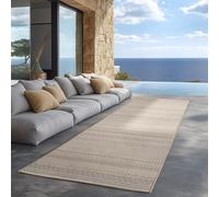 Carpettex Tapis d'Extérieur Résistant aux Intempéries 80 x 150 cm Beige - Résistant aux UV, Imperméable et Léger - Idéal pour Balcon, Terrasse, Cuisine, Jardin, Salon et Salle à Manger
