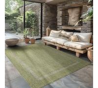Carpettex Tapis d'extérieur résistant aux intempéries, aspect sisal, vert, idéal pour balcon, jardin, terrasse et comme tapis de cuisine, lavable, tissé à plat, imperméable, facile d'entretien
